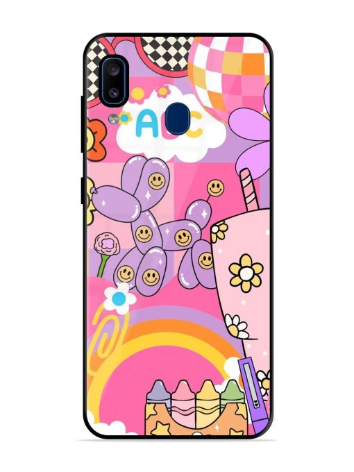 Whimsical Y2K Chaos Glossy Soft Edge Case for Samsung Galaxy A20 Chachhi