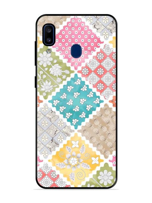 Patchwork Dreamscape Glossy Soft Edge Case for Samsung Galaxy A20 Chachhi