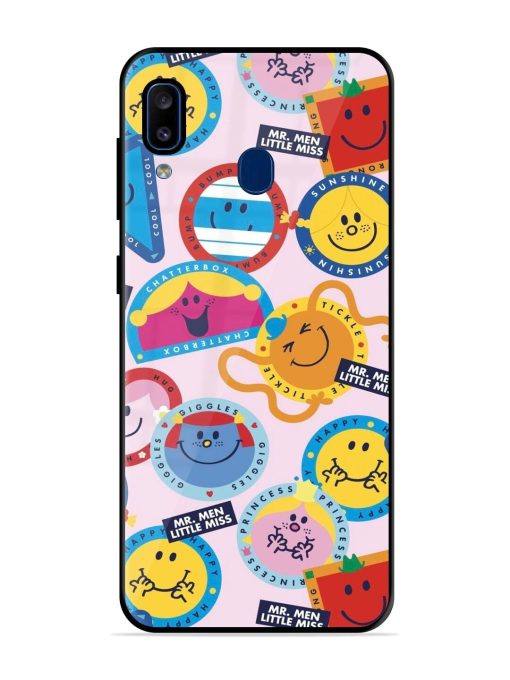 Whimsical Mr. Men & Little Miss Glossy Soft Edge Case for Samsung Galaxy A20 Chachhi