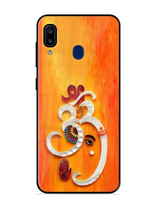 Ganesha In Quilling Art Glossy Soft Edge Case for Samsung Galaxy A20 Chachhi