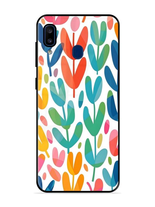 Rainbow Of Blooms Glossy Soft Edge Case for Samsung Galaxy A20 Chachhi