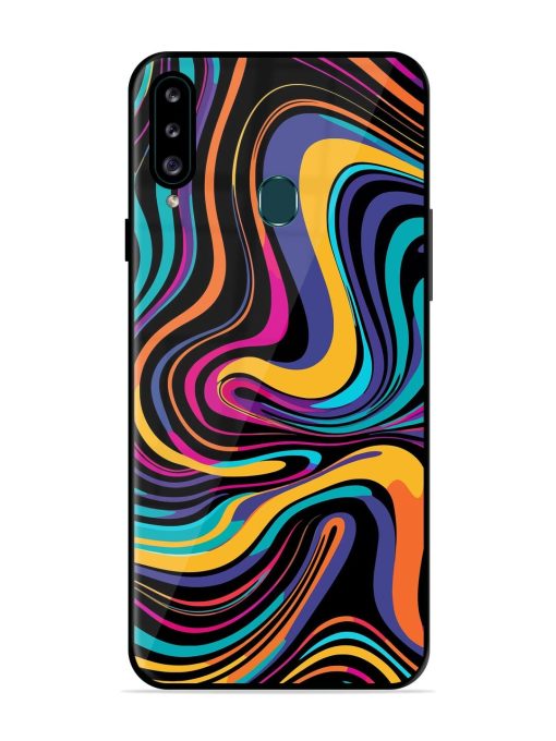 Psychedelic Swirl Glossy Soft Edge Case for Samsung Galaxy A20S Chachhi