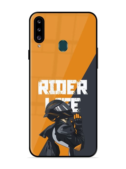 Ride Never Ends Glossy Soft Edge Case for Samsung Galaxy A20S Chachhi