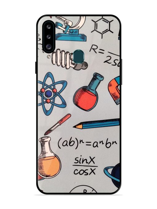 Science Doodle Glossy Soft Edge Case for Samsung Galaxy A20S Chachhi