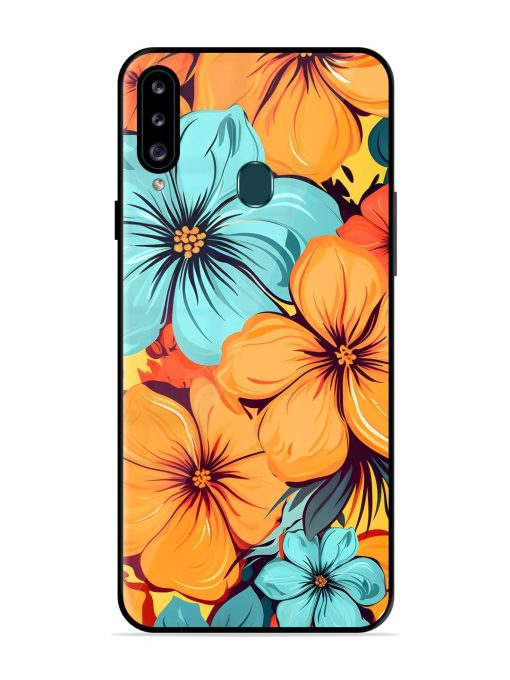 Tropical Bloom Glossy Soft Edge Case for Samsung Galaxy A20S Chachhi