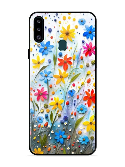 Vibrant Floral Glossy Soft Edge Case for Samsung Galaxy A20S Chachhi