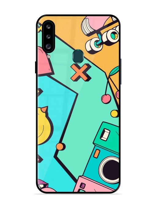 Retro Remix Glossy Soft Edge Case for Samsung Galaxy A20S