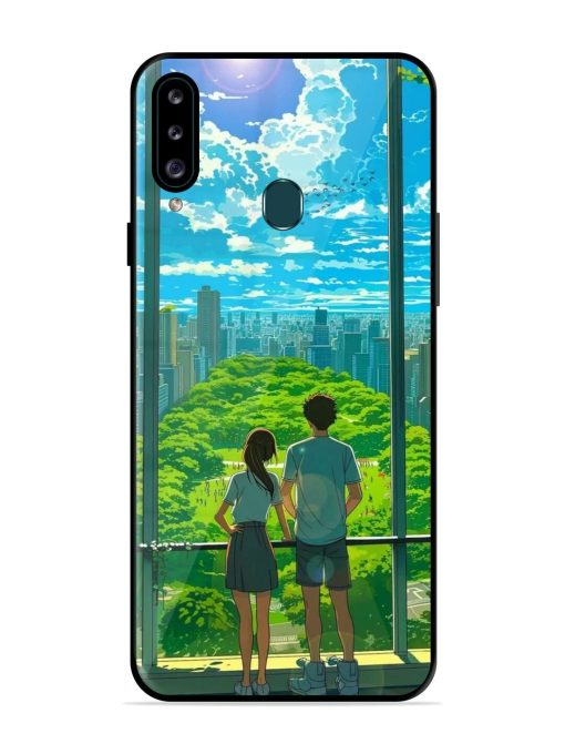 Cyberpunk Dreamscape Glossy Soft Edge Case for Samsung Galaxy A20S Chachhi