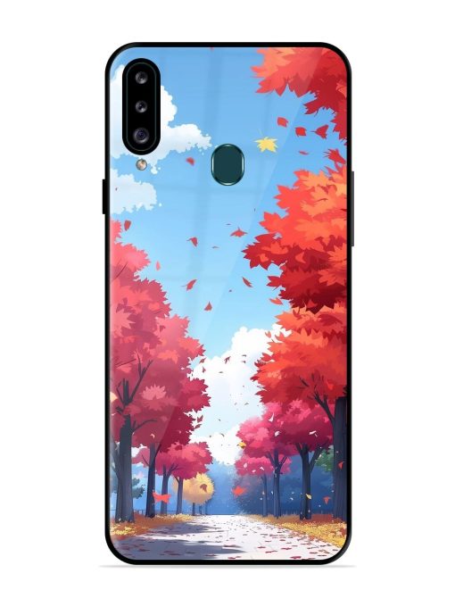 Autumn'S Embrace Glossy Soft Edge Case for Samsung Galaxy A20S Chachhi