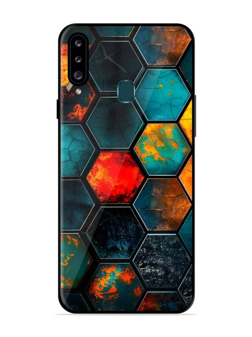 Hexagon Hive Glossy Soft Edge Case for Samsung Galaxy A20S Chachhi