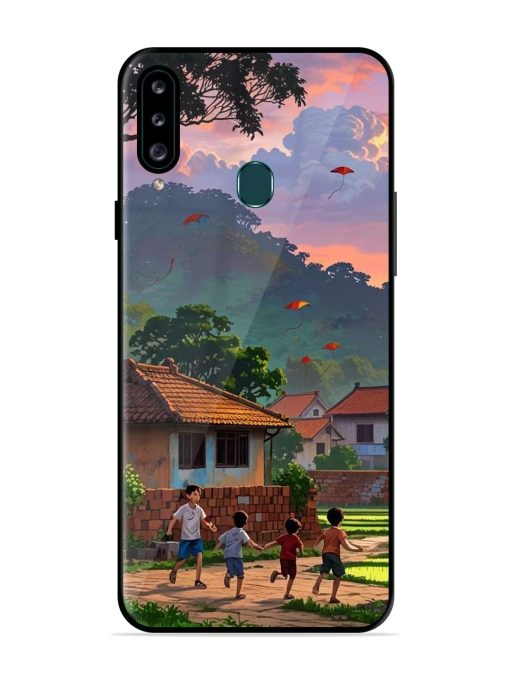 Sunset Play Glossy Soft Edge Case for Samsung Galaxy A20S Chachhi