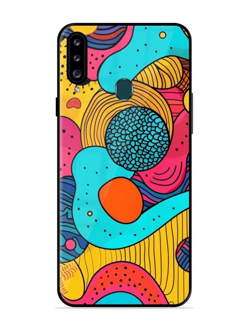 Psychedelic Patterns Glossy Soft Edge Case for Samsung Galaxy A20S Chachhi