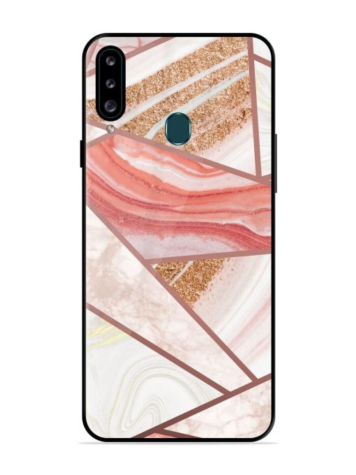 Rosy Mosaic Glossy Soft Edge Case for Samsung Galaxy A20S Chachhi