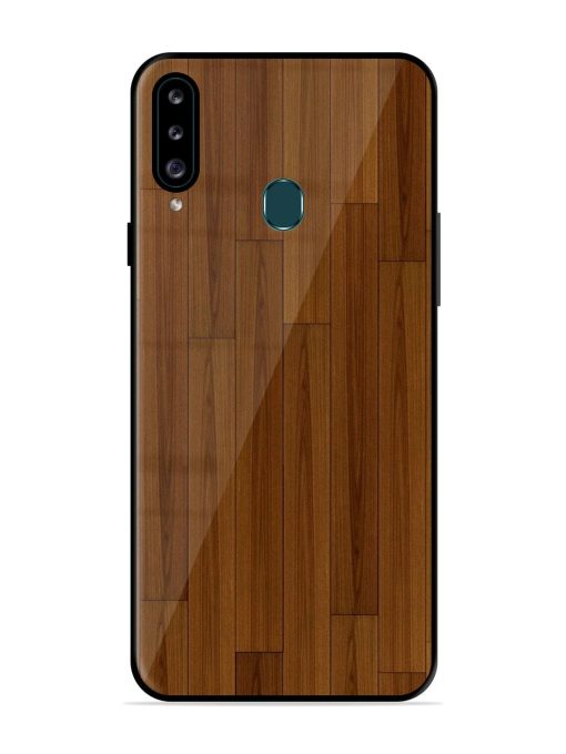 Warm Woodgrain Glossy Soft Edge Case for Samsung Galaxy A20S Chachhi