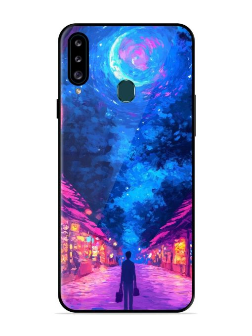 Neon Nightscape Glossy Soft Edge Case for Samsung Galaxy A20S Chachhi