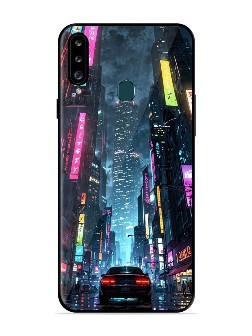 Neon Nightscape Glossy Soft Edge Case for Samsung Galaxy A20S Chachhi