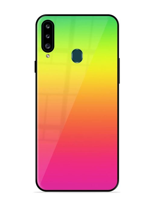 Rainbow Gradient Glossy Soft Edge Case for Samsung Galaxy A20S Chachhi