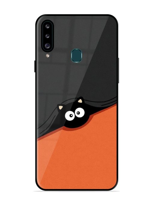 Peek-A-Boo Kitty Glossy Soft Edge Case for Samsung Galaxy A20S Chachhi