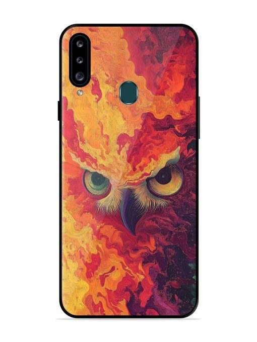 Fiery Owl Glossy Soft Edge Case for Samsung Galaxy A20S Chachhi