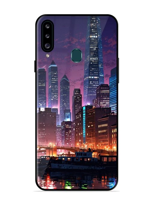 Neon Nightscape Glossy Soft Edge Case for Samsung Galaxy A20S Chachhi