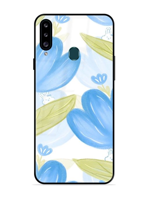 Bunny'S Blue Garden Glossy Soft Edge Case for Samsung Galaxy A20S Chachhi