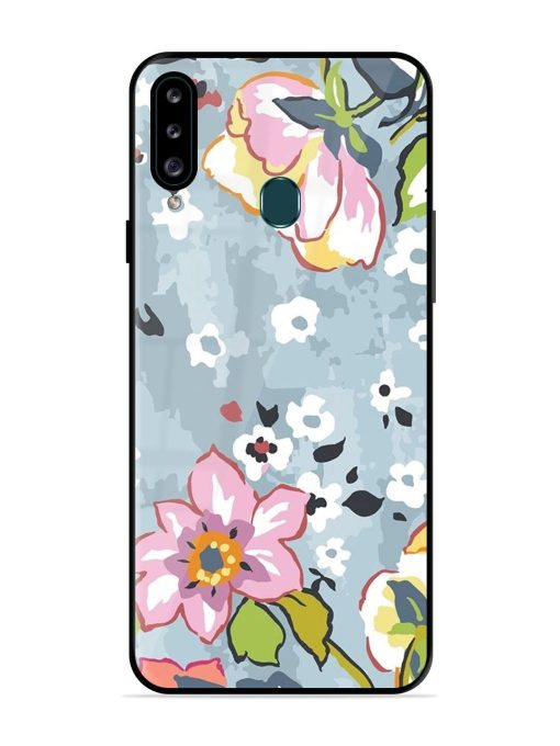 Floral Fantasy Glossy Soft Edge Case for Samsung Galaxy A20S