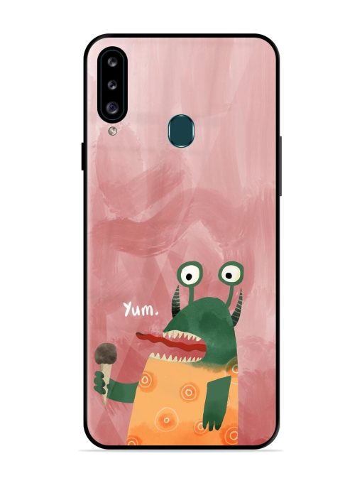 Hungry Monster Glossy Soft Edge Case for Samsung Galaxy A20S Chachhi