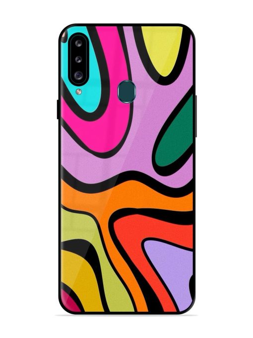 Groovy Swirls Glossy Soft Edge Case for Samsung Galaxy A20S Chachhi