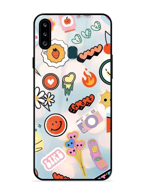 Cheerful Glossy Soft Edge Case for Samsung Galaxy A20S Chachhi