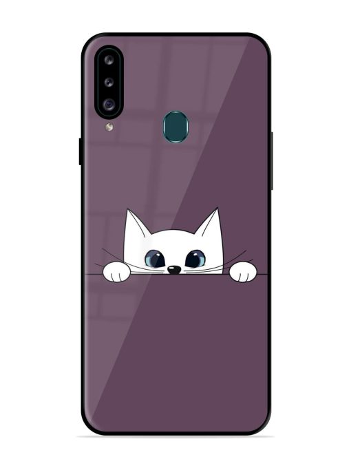 Peek-A-Boo Kitty Glossy Soft Edge Case for Samsung Galaxy A20S Chachhi