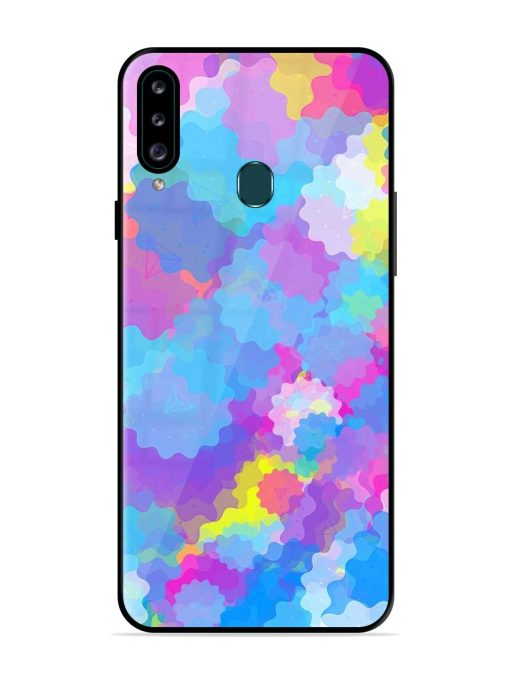 Psychedelic Cloud Burst Glossy Soft Edge Case for Samsung Galaxy A20S Chachhi