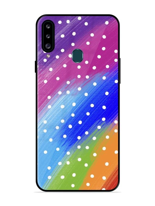 Rainbow Polka Dot Dream Glossy Soft Edge Case for Samsung Galaxy A20S Chachhi