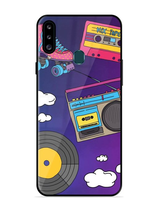 Retro Vibes Glossy Soft Edge Case for Samsung Galaxy A20S