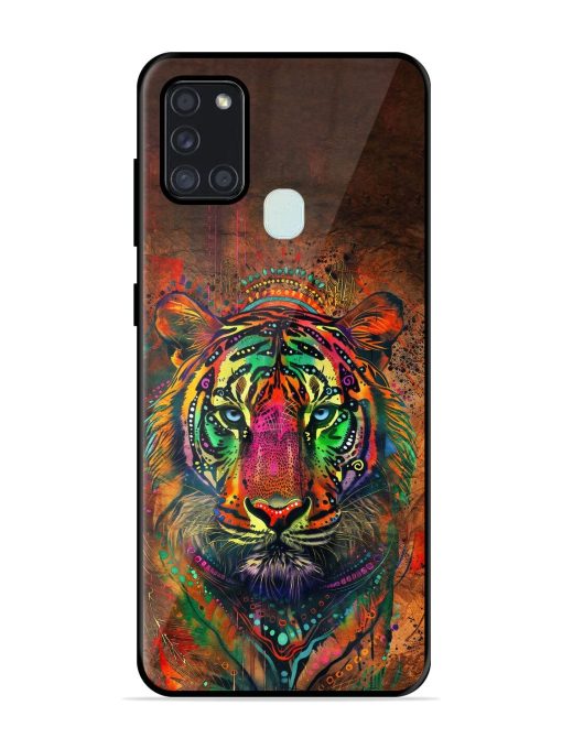 Cosmic Tiger Glossy Soft Edge Case for Samsung Galaxy A21S Chachhi