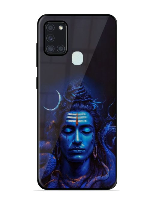 Mystic Mahadev Glossy Soft Edge Case for Samsung Galaxy A21S Chachhi