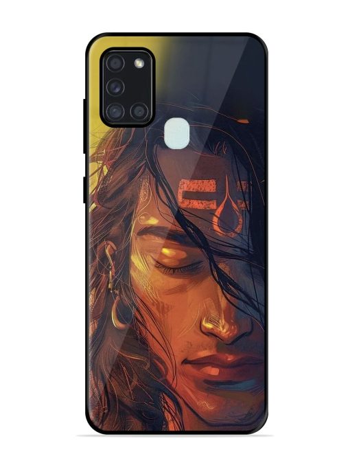 Tranquil Shiva Glossy Soft Edge Case for Samsung Galaxy A21S Chachhi