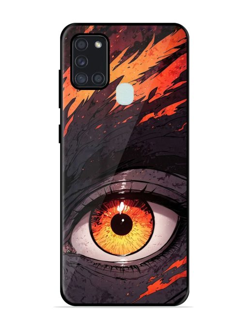 Inferno Gaze Glossy Soft Edge Case for Samsung Galaxy A21S Chachhi