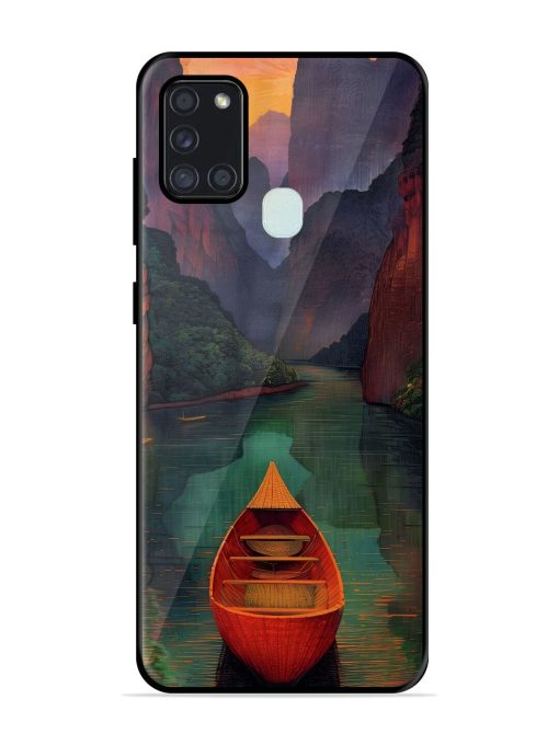 Serene Passage Glossy Soft Edge Case for Samsung Galaxy A21S Chachhi