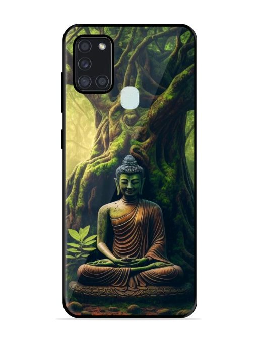 Green Buddha Art Glossy Soft Edge Case for Samsung Galaxy A21S