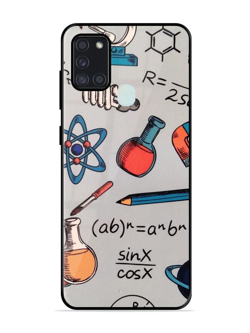 Science Doodle Glossy Soft Edge Case for Samsung Galaxy A21S Chachhi