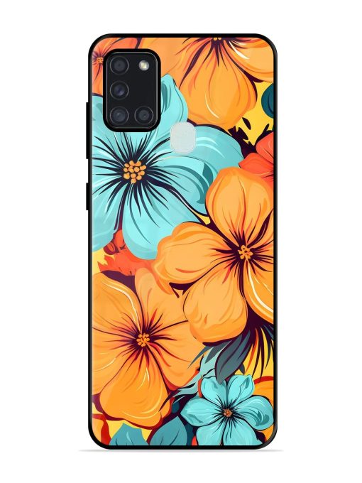 Tropical Bloom Glossy Soft Edge Case for Samsung Galaxy A21S Chachhi