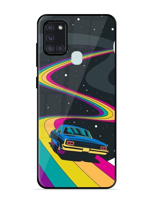 Rainbow Road Glossy Soft Edge Case for Samsung Galaxy A21S Chachhi