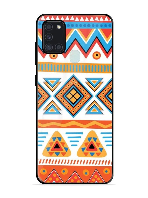 Vibrant Tribal Pattern Glossy Soft Edge Case for Samsung Galaxy A21S Chachhi