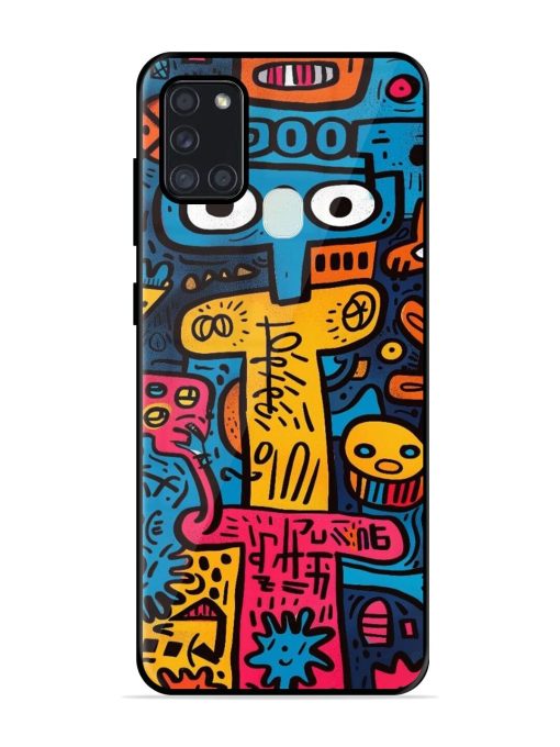 Doodletopia Glossy Soft Edge Case for Samsung Galaxy A21S Chachhi