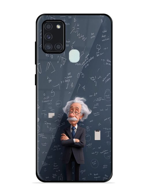 Albert Einstein Glossy Soft Edge Case for Samsung Galaxy A21S Chachhi