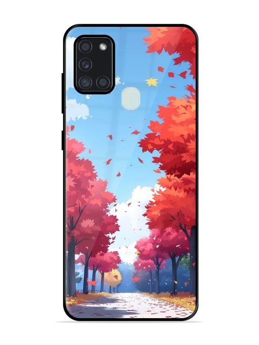 Autumn'S Embrace Glossy Soft Edge Case for Samsung Galaxy A21S Chachhi