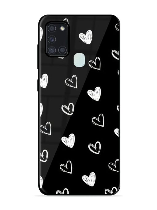 Scattered Hearts Glossy Soft Edge Case for Samsung Galaxy A21S Chachhi