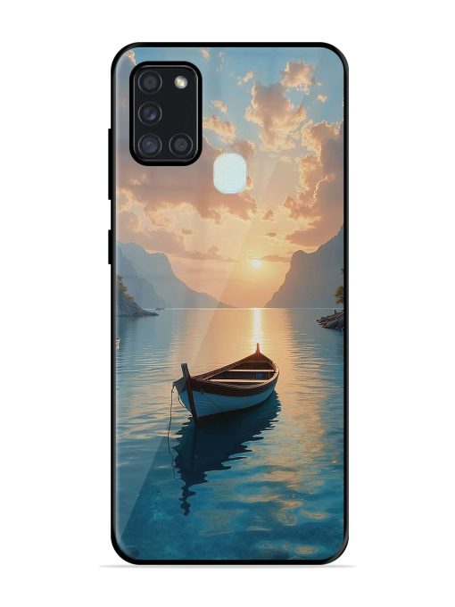 Serene Sunset Glossy Soft Edge Case for Samsung Galaxy A21S Chachhi