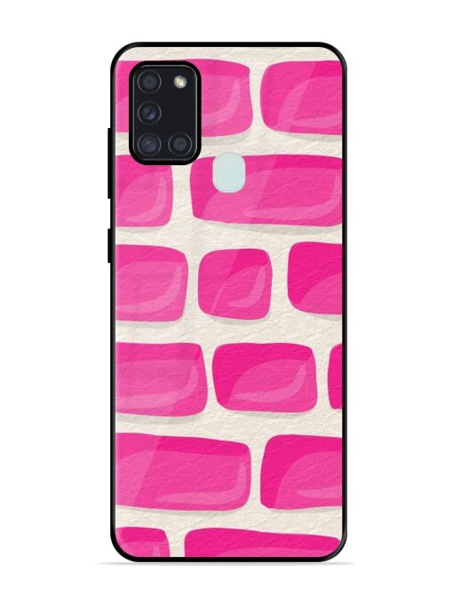 Pink Brick Wall Glossy Soft Edge Case for Samsung Galaxy A21S Chachhi