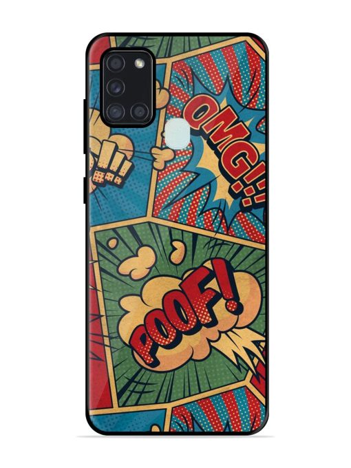 Comic Book Chaos Glossy Soft Edge Case for Samsung Galaxy A21S